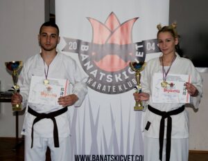 levo-Igor Popov desno-Gorana Toskovic Banatski cvet karate