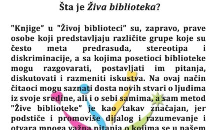 ŽIVA BIBLIOTEKA U GRADSKOJ NARODNOJ BIBLIOTECI