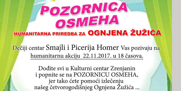 HUMANITARNA PRIREDBA ZA MALOG OGIJA U SREDU OD 18 ČASOVA U KULTURNOM CENTRU