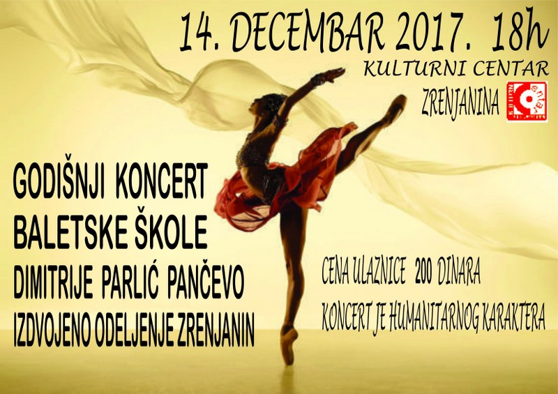 Humanitarni koncert Baletske škole „Dimitrije Parlić“ u Zrenjaninu