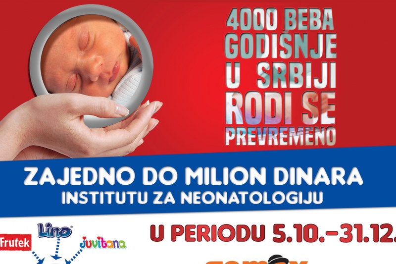 GOMEX:Doniraj kupovinom – zajedno do milion dinara institutu za neonatologiju