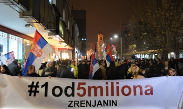 Održan prvi protest „1 od 5 miliona“ u Zrenjaninu