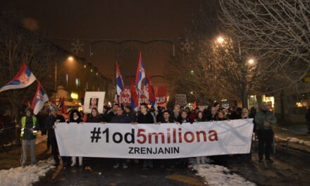 Druga protestna šetnja 1od 5miliona u Zrenjaninu