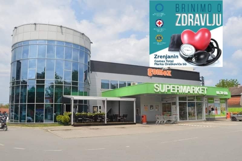 Besplatne kontrole zdravstvenog stanja građana u supermarketu Gomex Total