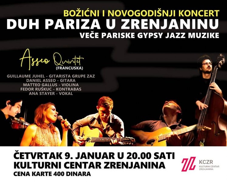 VEČE PARISKE GYPSY JAZZ MUZIKE U ZRENJANINU- Specijalni gosti iz Francuske