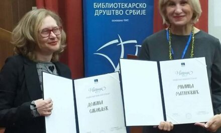 Dr Dragana Sabovljev dobitnica Nagrade „Najbolji bibliotekar“ za 2019. godinu
