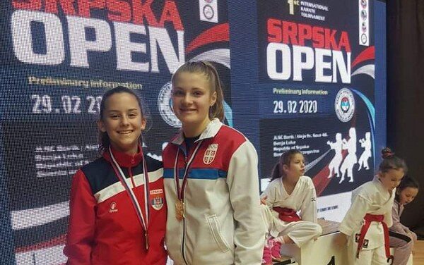 DAMAMA KARATE KLUBA ZRENJANIN DVE MEDALJE IZ BANJA LUKE