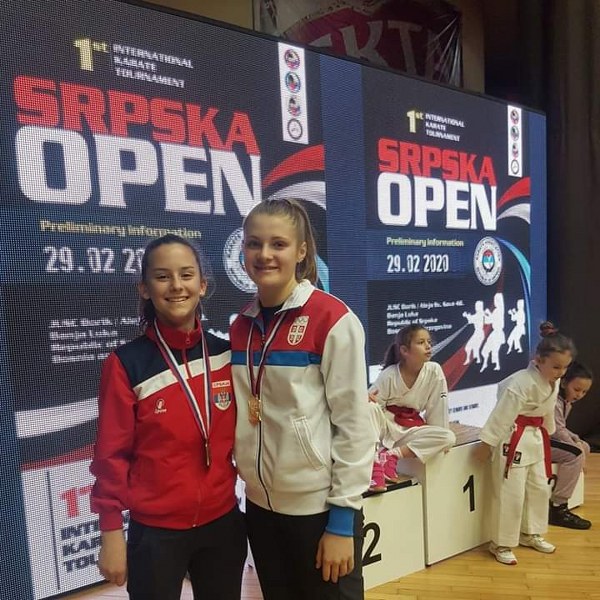 DAMAMA KARATE KLUBA ZRENJANIN DVE MEDALJE IZ BANJA LUKE