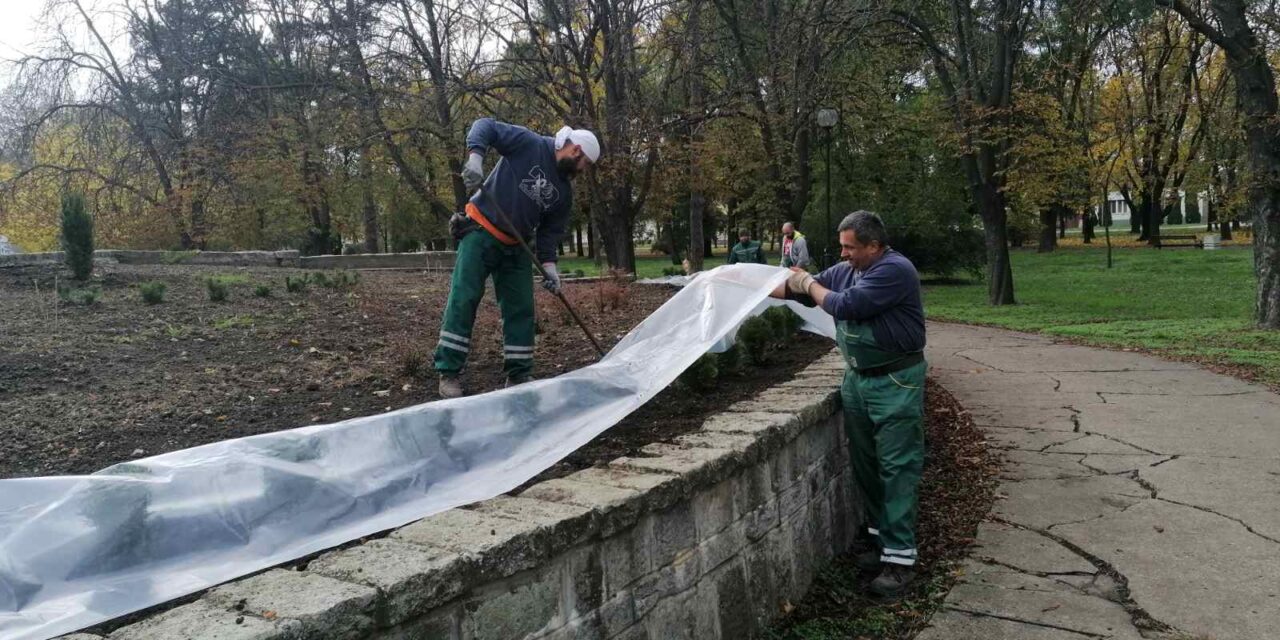 Uređena površina oko spomenika u Karađorđevom parku