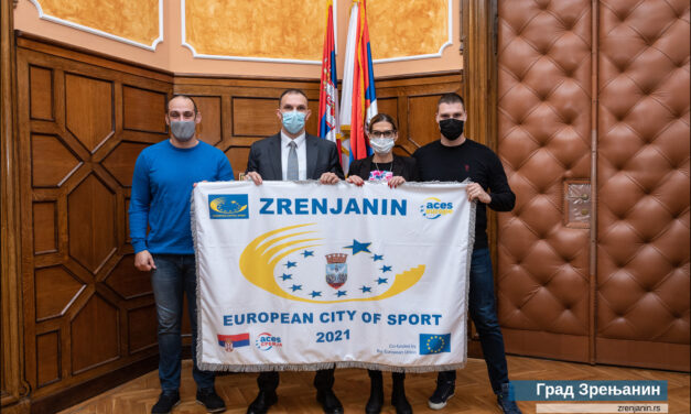 Iz Brisela stigla zastava namenjena “Evropskom gradu sporta 2021”