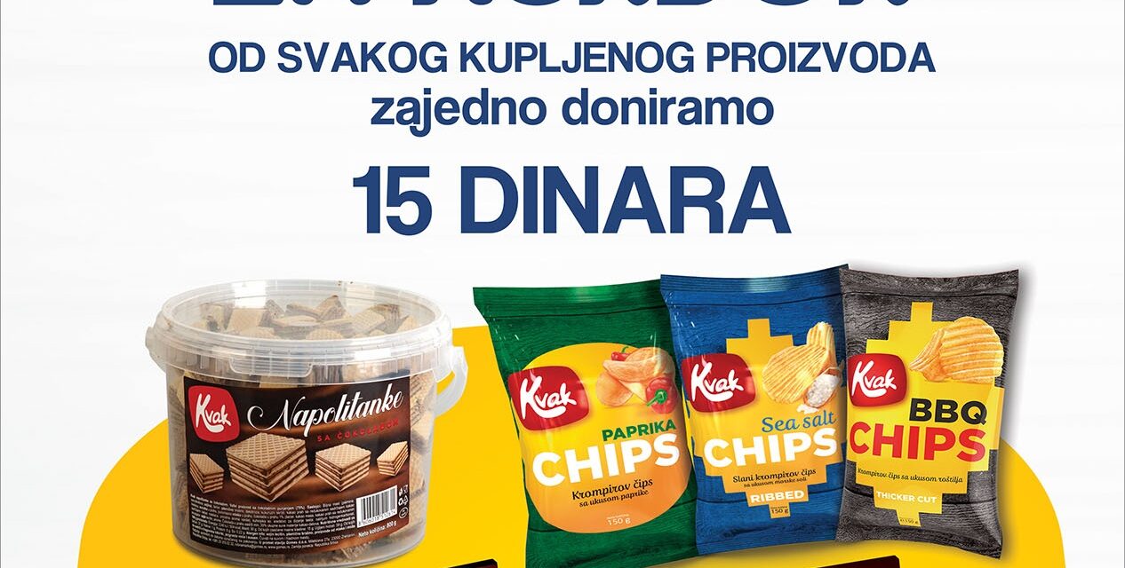 SLATKO DRUŽENJE ZA NURDOR:Od svakog kupljenog artikla zajedno doniramo 15 dinara za lečenje dece obolele od raka