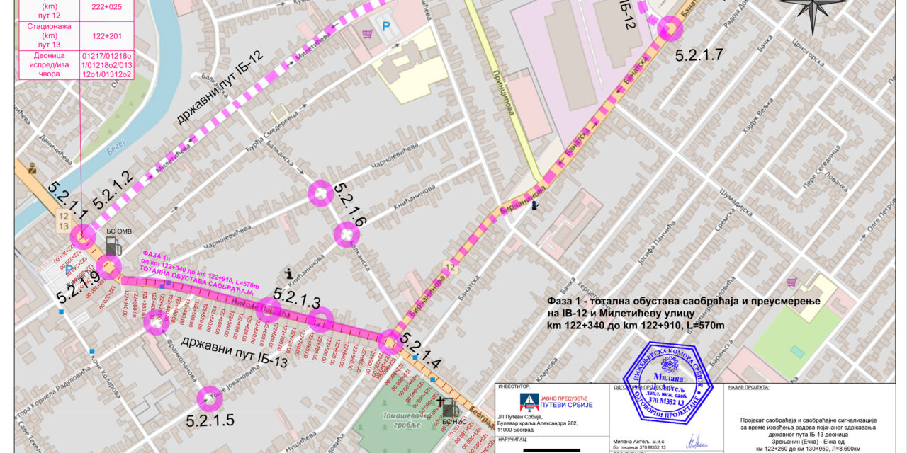 Pogledajte kartu preusmeravanja saobraćaja na alternativne pravce zbog radova u ulici Nikole Pašića