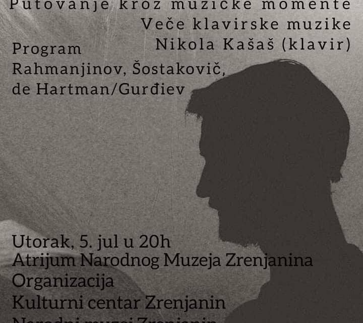 VEČE KLAVIRSKE MUZIKE: Koncert Nikole Kašaša u Zrenjaninu