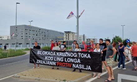 ZRENJANIN PROTIV NASILJA- BLOKIRAN PUT KOD LINGLONGA