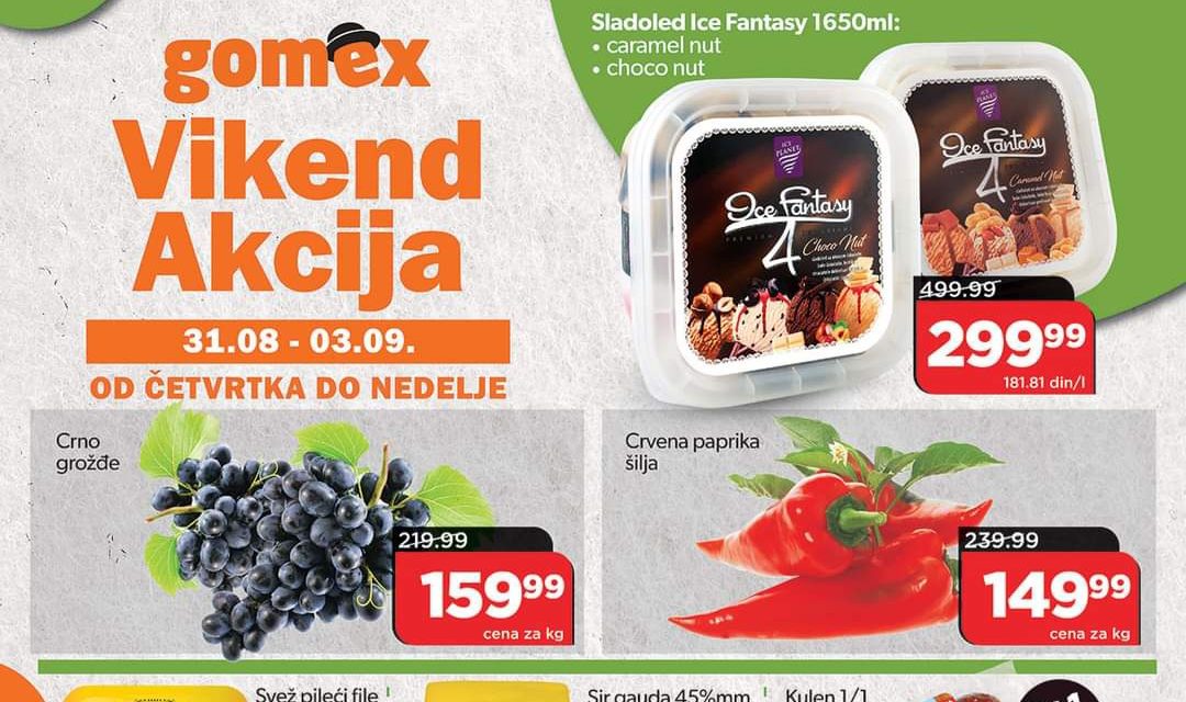 GOMEX VIKEND AKCIJA: Na popustu su sladoled, paprika, kulen…