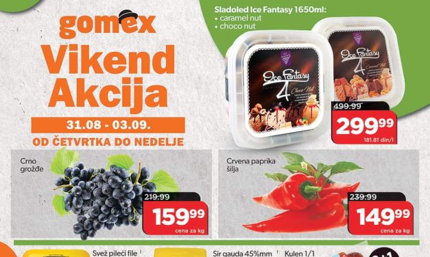 GOMEX VIKEND AKCIJA: Na popustu su sladoled, paprika, kulen…