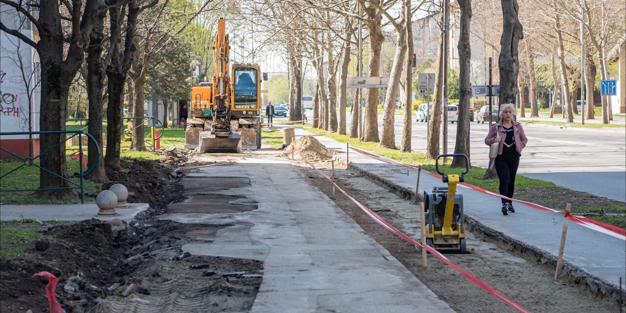 Počela još jedna faza rekonstrukcije trotoara na Bulevaru Veljka Vlahovića