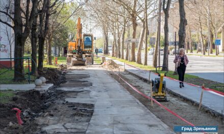 Počela još jedna faza rekonstrukcije trotoara na Bulevaru Veljka Vlahovića