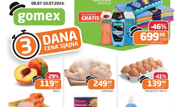 Nova akcija u Gomexu 3 dana super cena