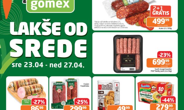 Gomex akcija „Lakše od srede“- Pogledajte ponudu