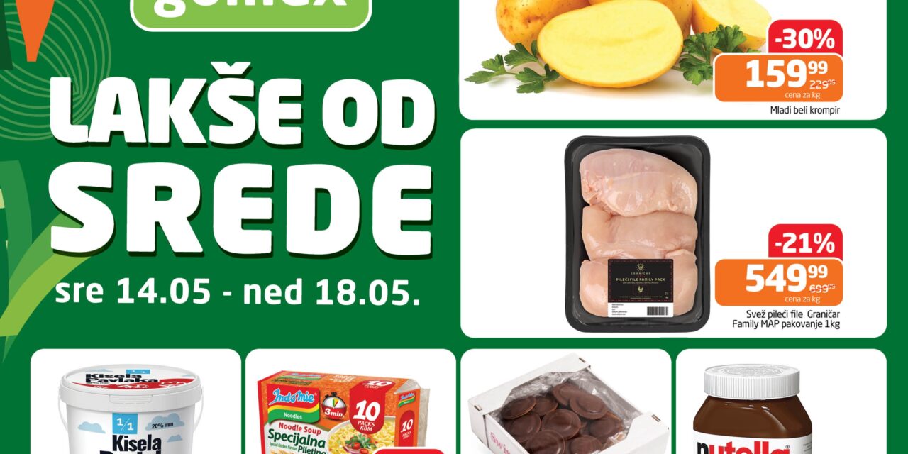 Gomex akcija: Lakše od srede od 14. do 18. maja