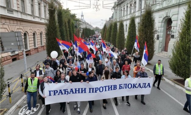 Održan 6. skup „Građani protiv blokada“ u Zrenjaninu i Melencima