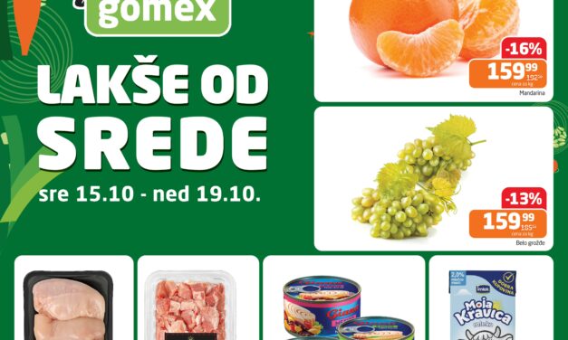 GOMEX: Sveža akcija i lakše od srede