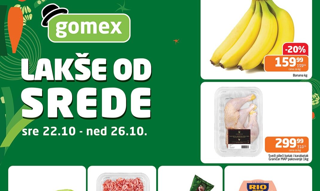 Pogledajte koji proizvodi su na akciji u Gomexovim marketima