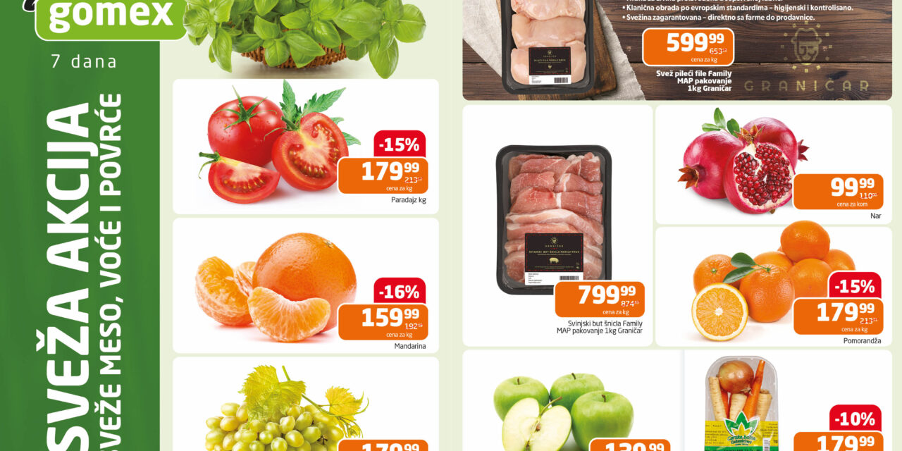 Pogledajte koji proizvodi su na akciji u Gomexovim marketima