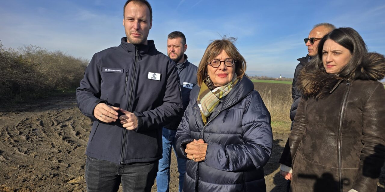 Maja Gojković obišla radove na izgradnji sistema za navodnjavanje u opštini Sečanj