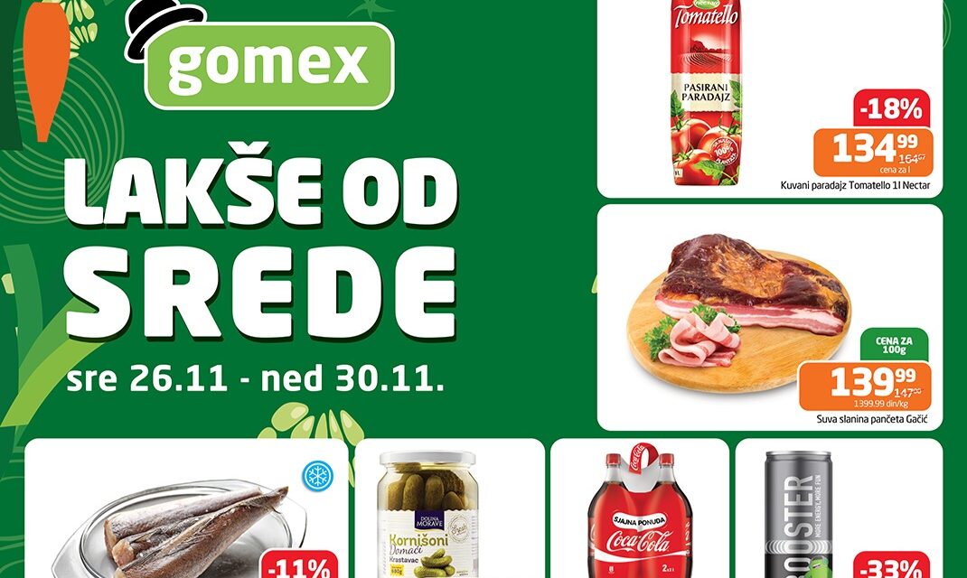 Gomex akcije- Pogledajte koji proizvodi su na akciji