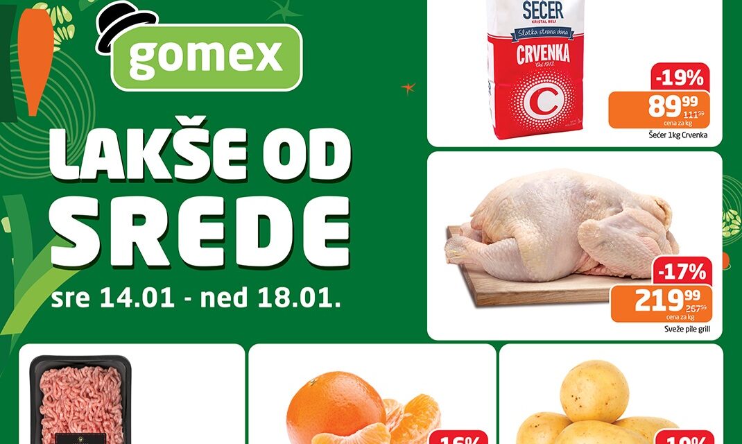 Fresh akcija i Lakše od srede u Gomexovim marketima