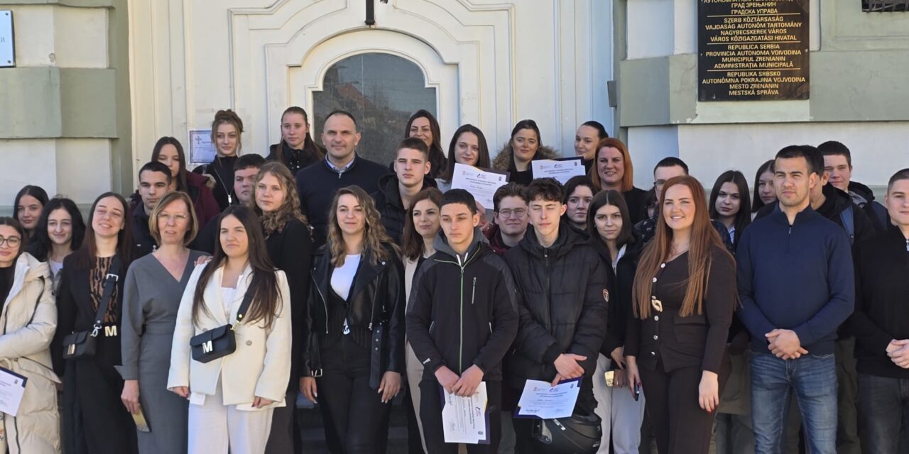Dodeljeni sertifikati u okviru projekta „Karijerni servis za mlade Zrenjanin“