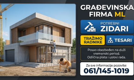 Građevinskoj firmi potrebni radnici