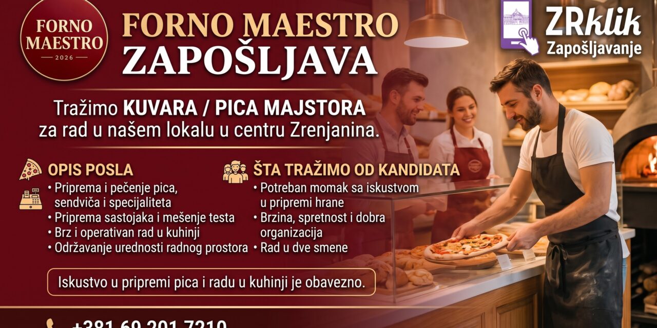 Potreban kuvar-pica majstor