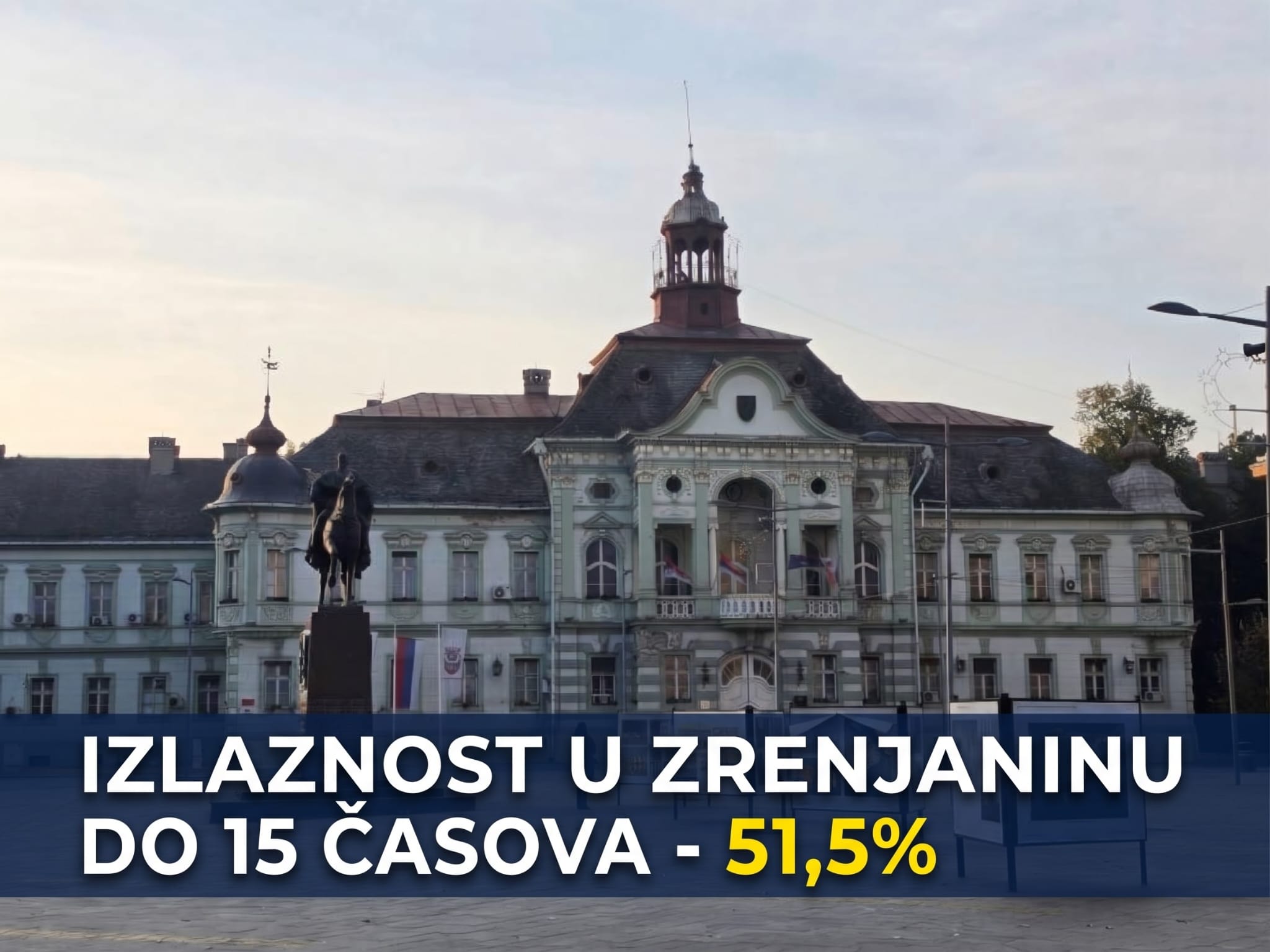 Izlaznost u Zrenjaninu do 15 časova 51,5%